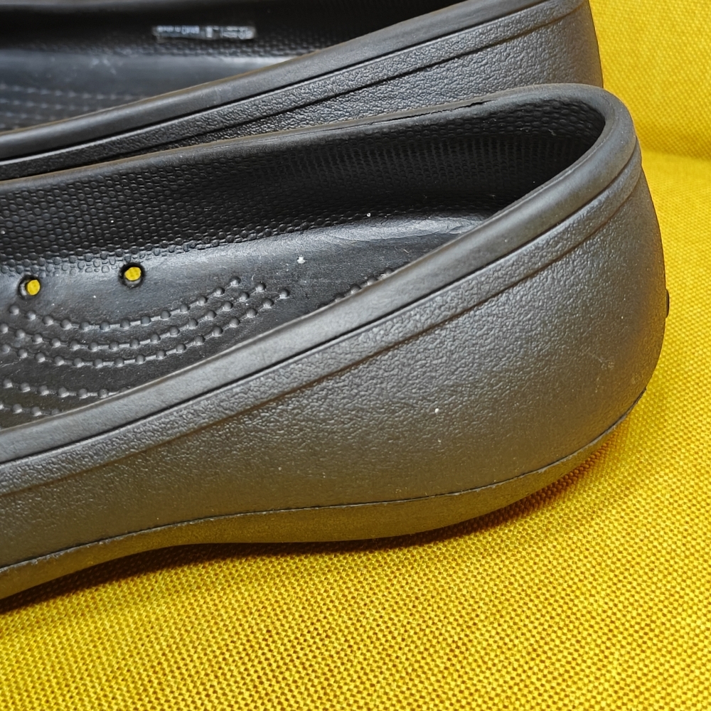CROCS Kadee Casual Black Slip On Ballet Flats Sandals Womens Size 6 - Picture 4 of 9